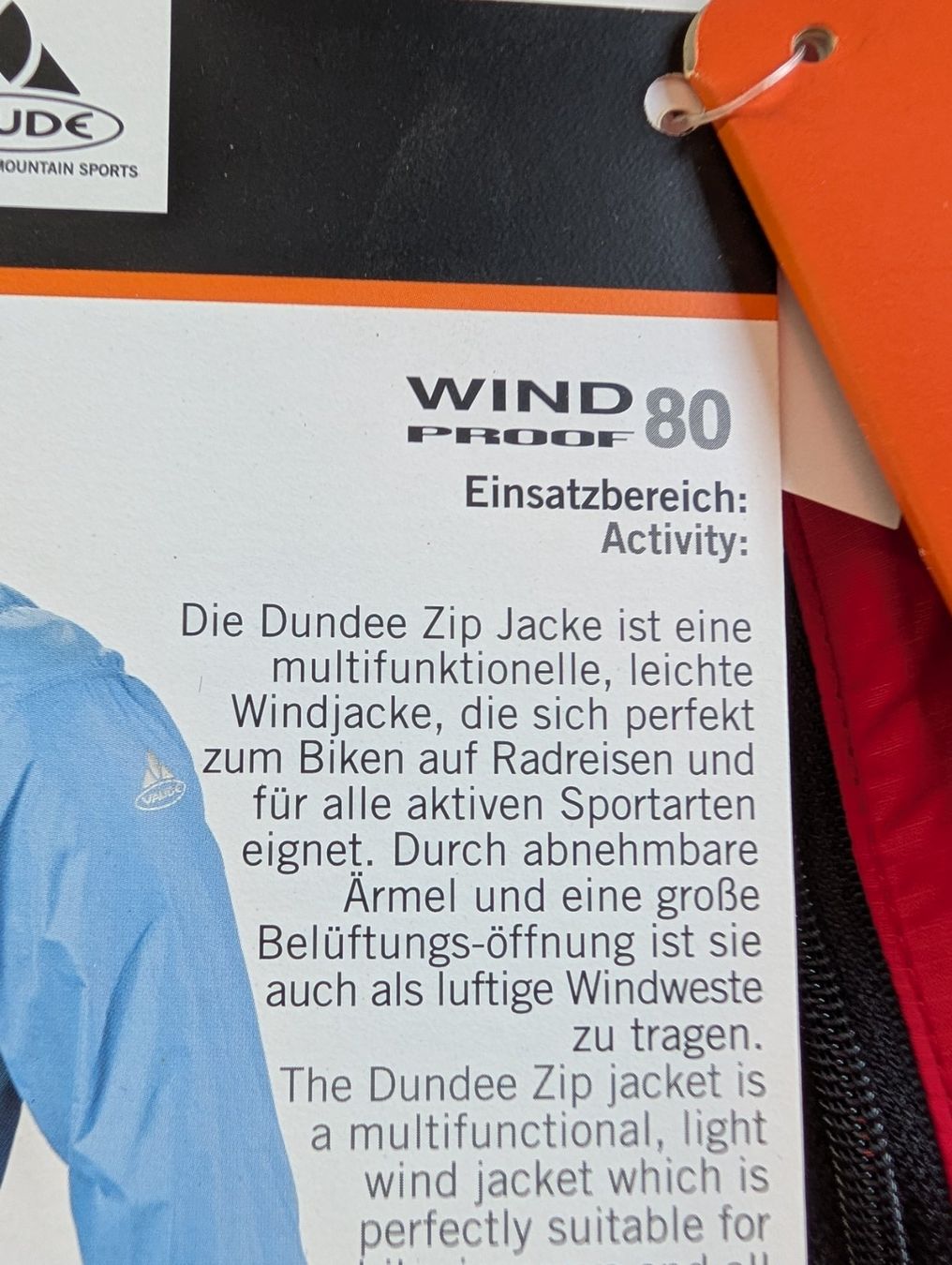 Vaude Giacche: Windjacke von Vaude, Gr 40, neu – Nuovo (secondo la descrizione) da Kirchberg SG venduto da kar_5rtl 3
