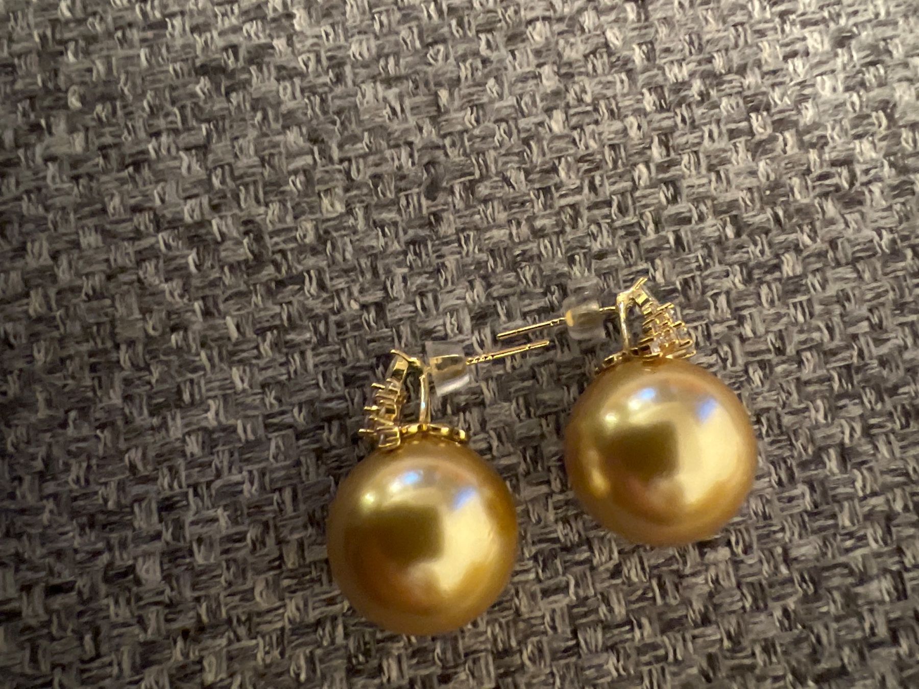 Orecchini pendenti & Orecchini a lobo: Goldene Ohrringe mit Strass – Usato da Uznach venduto da Ya_x7x6 3