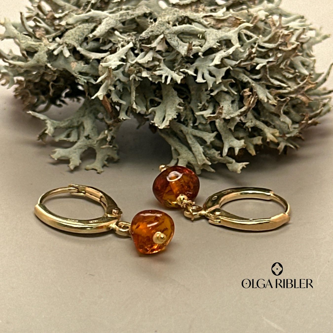 Olga Ribler Orecchini pendenti & Orecchini a lobo: Sterling Silber 925 Creolen  mit Bernstein – Nuovo (secondo la descrizione) da Luzern venduto da Schmuckoutlet 4