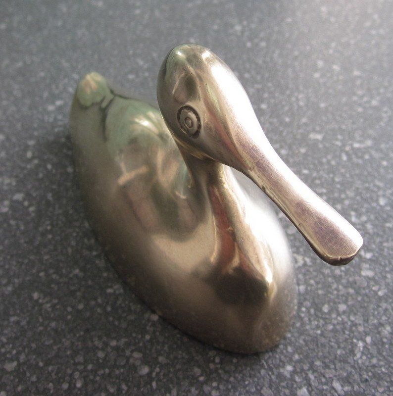 Figuren: Vintage Messing Ente, Briefbeschwerer, Deko – Gebraucht aus Bischofszell von raika 6