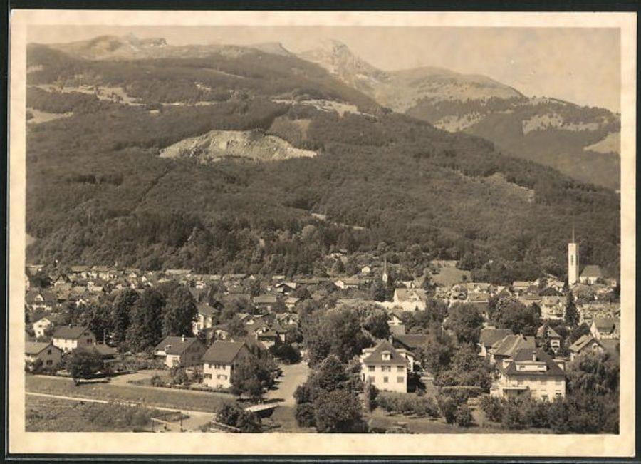 Cartoline postali: Buchs SG, südliche Quartiere um 1940 – Usato da Frauenfeld venduto da POML