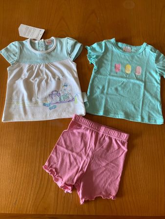 Sommer-Set 2 T-Shirts & Hose Gr. 68