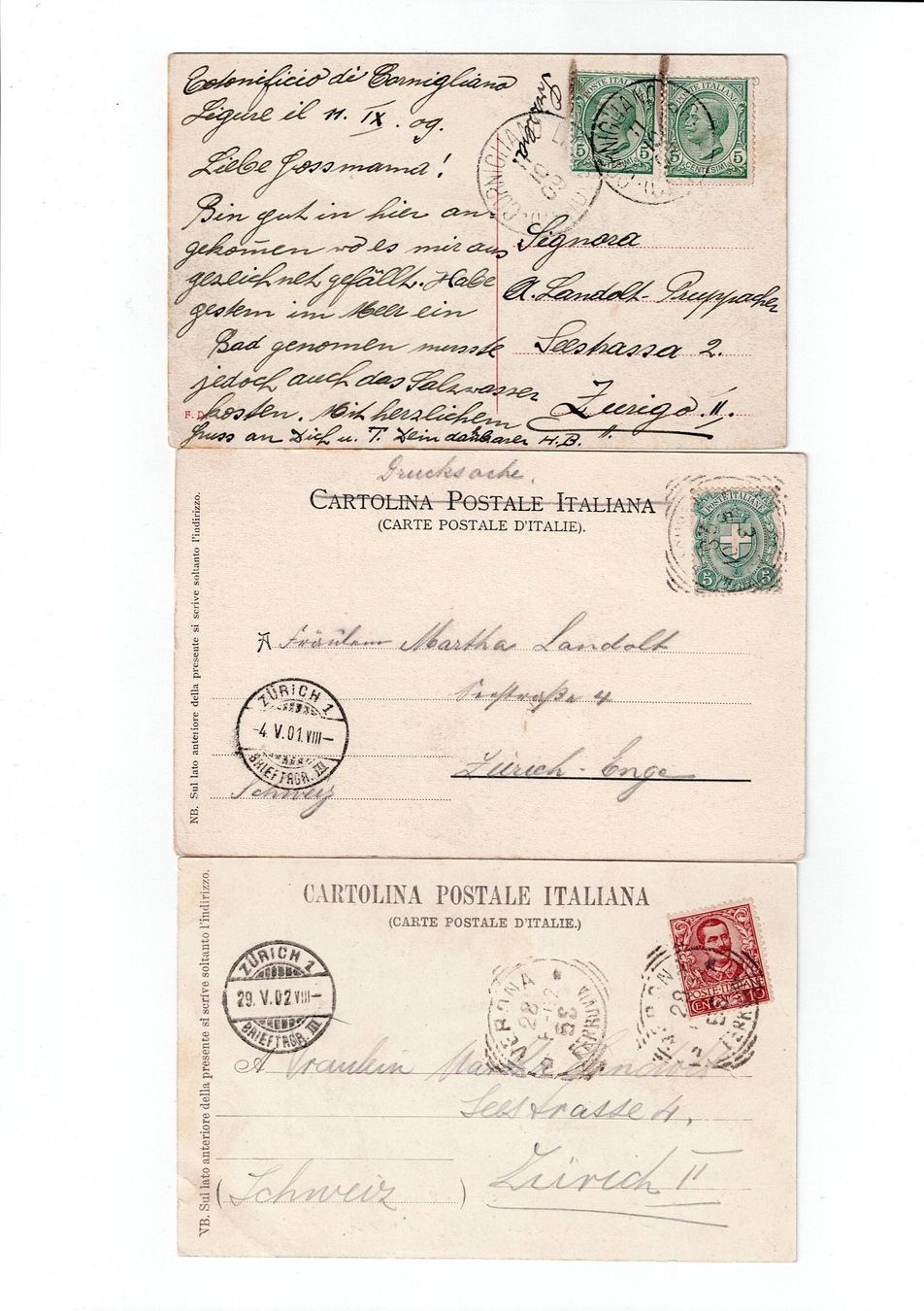 Ansichtskarten: Italien, 15 Ansichtskarten ab 1901 – Gebraucht aus Hinteregg von McCharly01 8