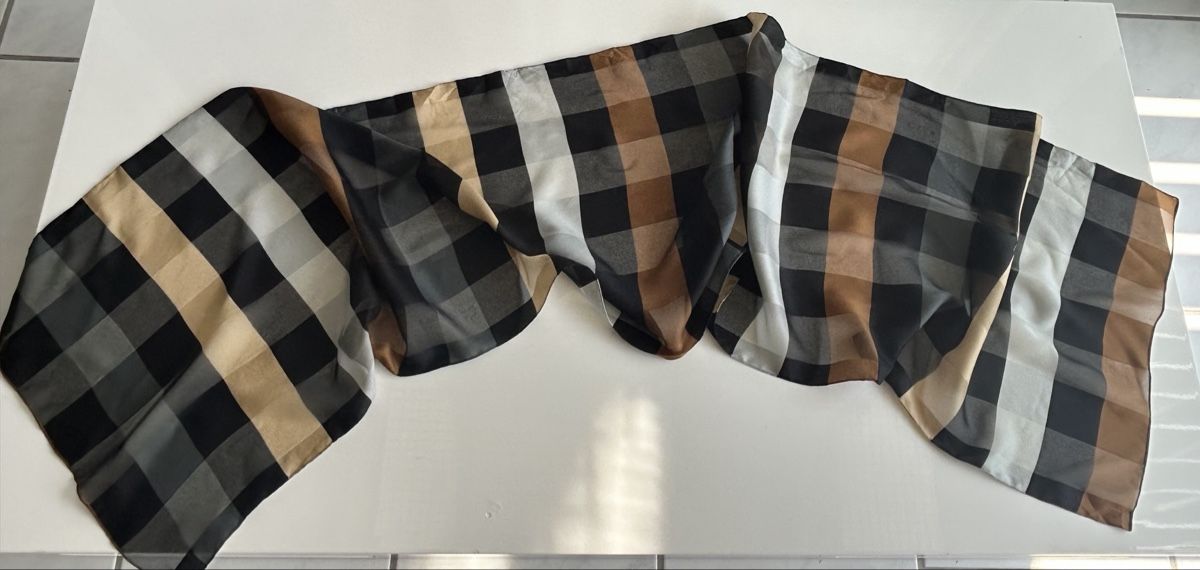 Foulards & écharpes: Scarf checked pattern brown black gray – D'occasion à Saland par ele_vc96