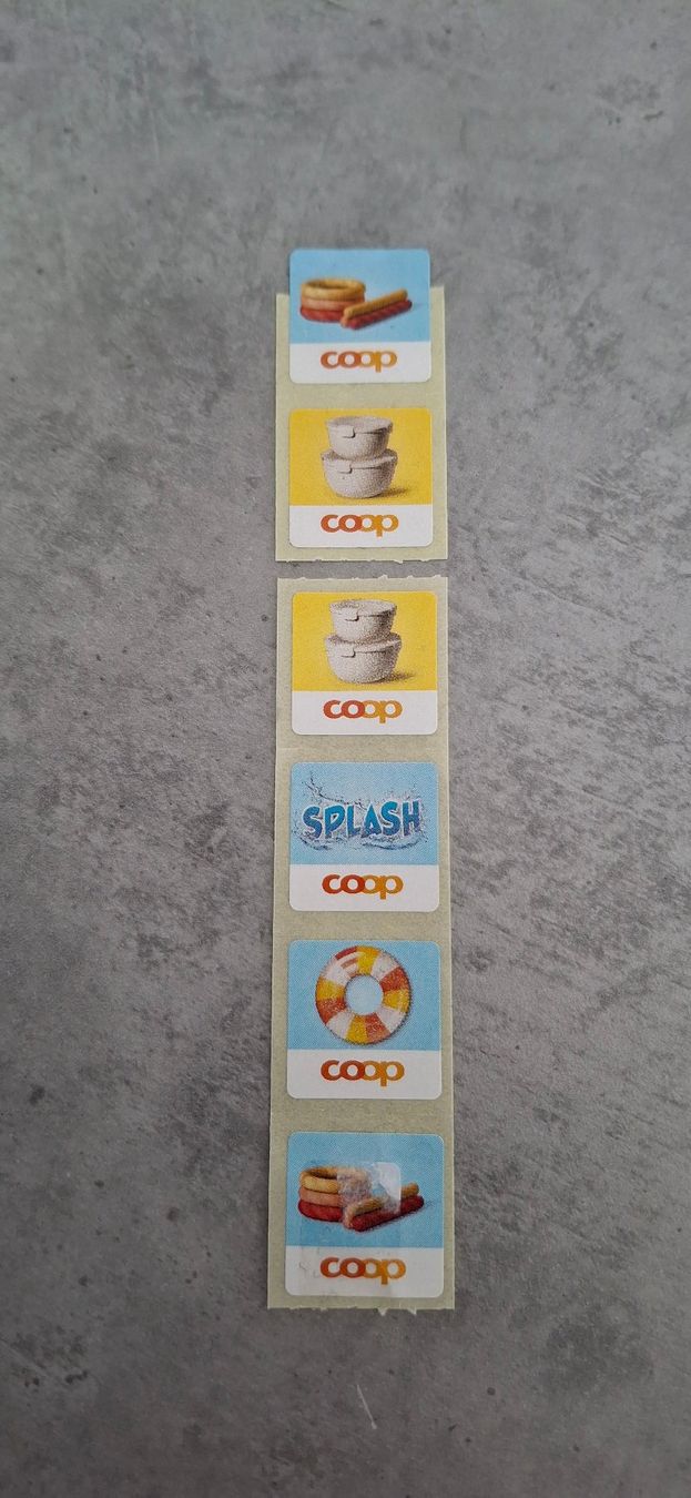 Coop Raccolte di bollini & punti: 6 x Coop Sammelmarken Splash – Nuovo e nell'imballaggio originale da Reinach BL venduto da Chela04