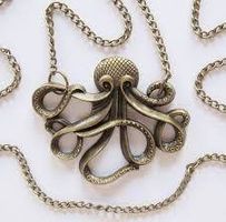 Cthulhu Krake Octopus Anhänger mit Kette