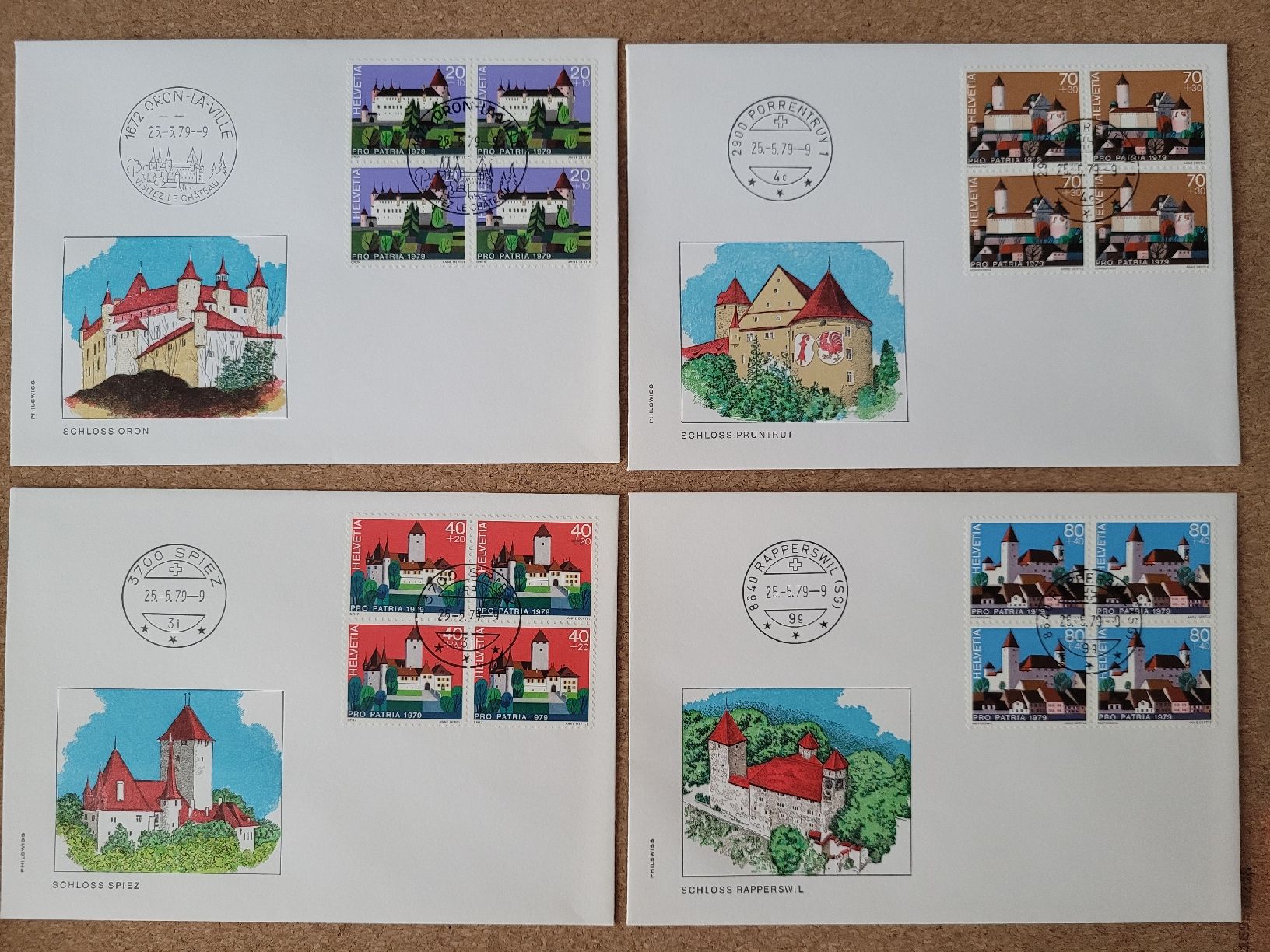 Tutti i francobolli: Umschläge mit Marken Schlösser – Usato da Inwil venduto da Flower2325