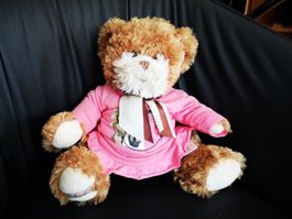 Teddy-Bär mit rosa T-Shirt "Hello little Pony"