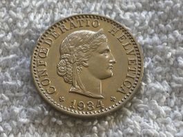 20 centimes/Rappen 1934