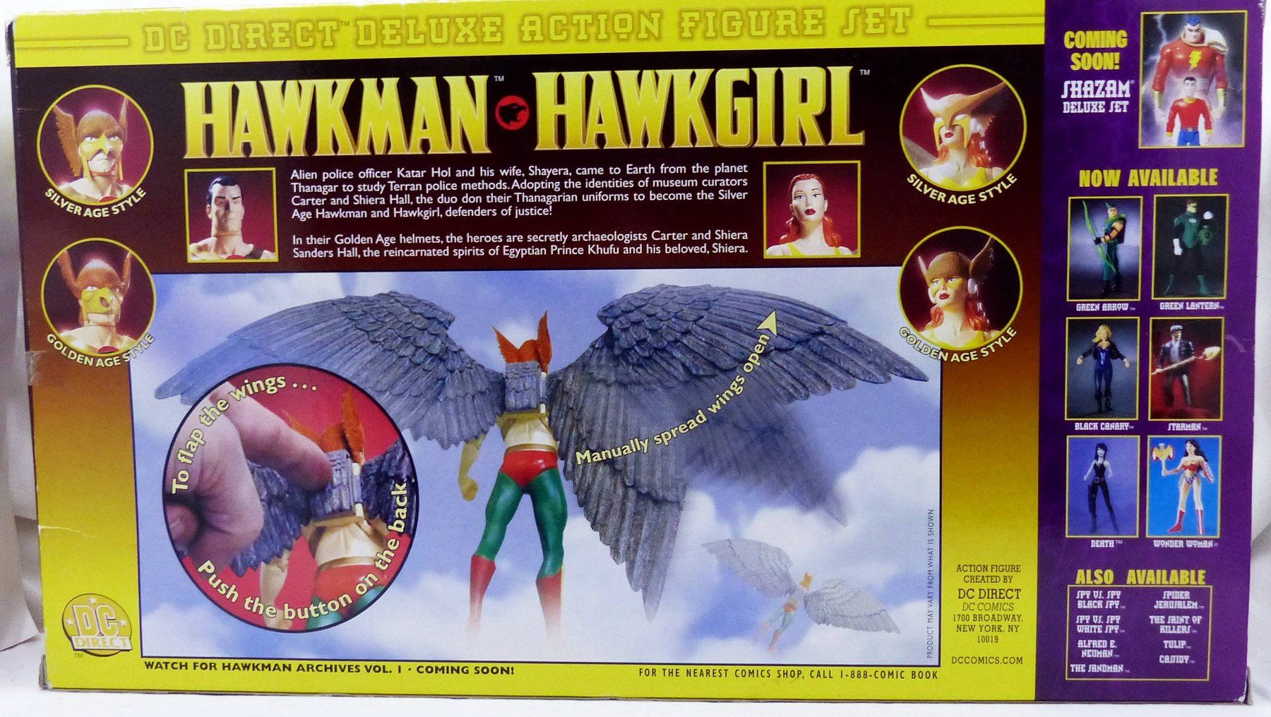 Figuren: HAWKMAN HAWKGIRL DC DIRECT ACTION FIGURE SET NOS 2000 – Neu und originalverpackt aus Lugano von YouWantUS 4