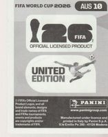 FIFA WORLD CUP 2026 Panini Sticker AUS 10 MILOS DEGENEK