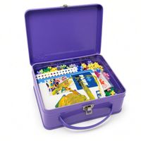 Plus-Plus Metallkoffer lila mit 500+  Pastell & NeonTeilen
