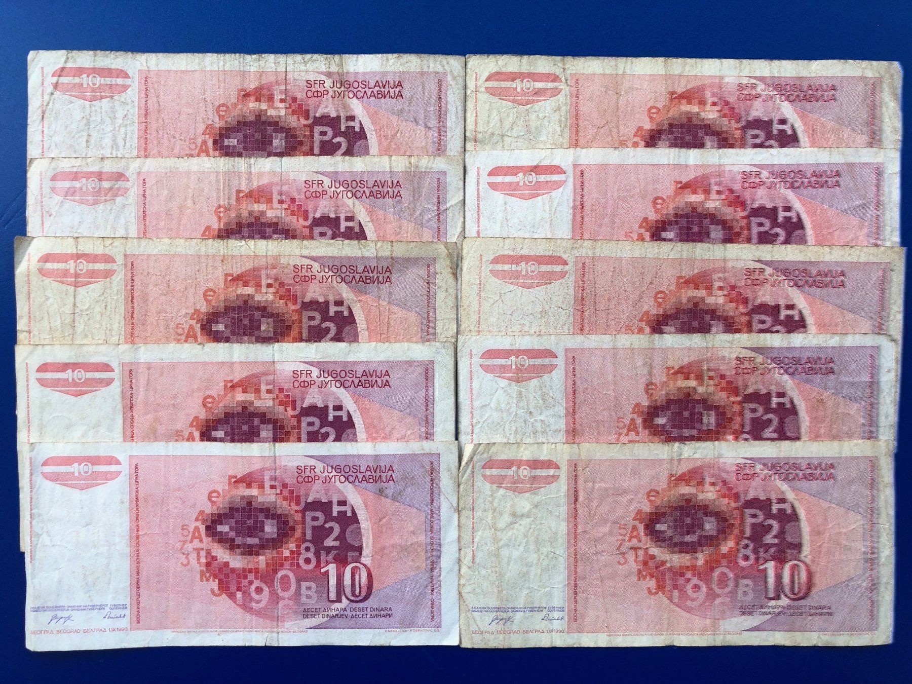 Banconote: Belgrad 1990 - YU - Dinar - 10 Noten – Usato da Pfäffikon SZ venduto da Sieben77 2