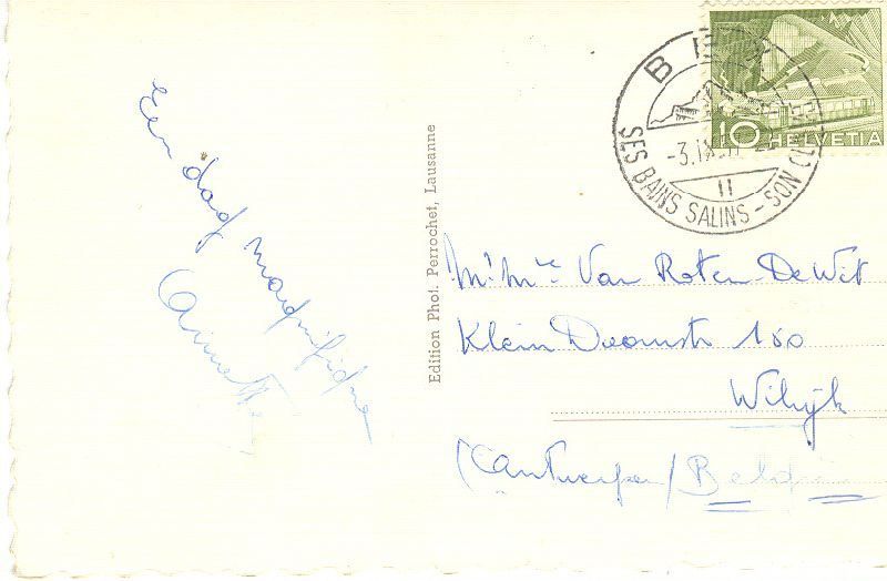 Cartoline postali: Bex -les Plans Châlet Forneresses 1957 – Usato da Emmenbrücke venduto da teestube 1