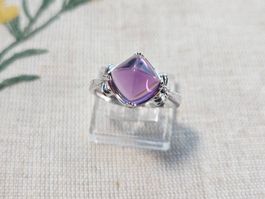 NEW - S925 Amethyst Ring (Adjustable)