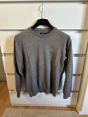 Pull Gant homme gris col rond comme neuf
