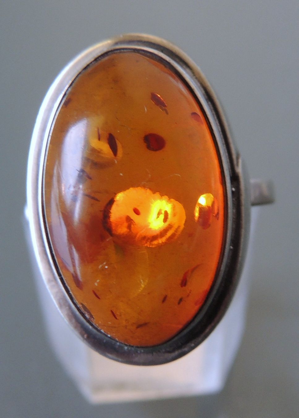 Ringe: Silber 925 Bernstein Fingerring Gr. 55 – Gebraucht aus Waldenburg von schaller707 1