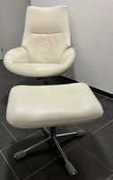 Sessel Lotus, Leder, weiss