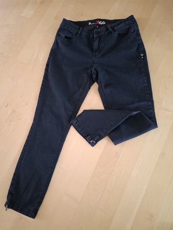 schwarze BuenaVista 7/8 Jeans, Grösse L
