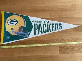 🏈 Vintage NFL Wimpel 1980er: Green Bay Packers (75x30cm)