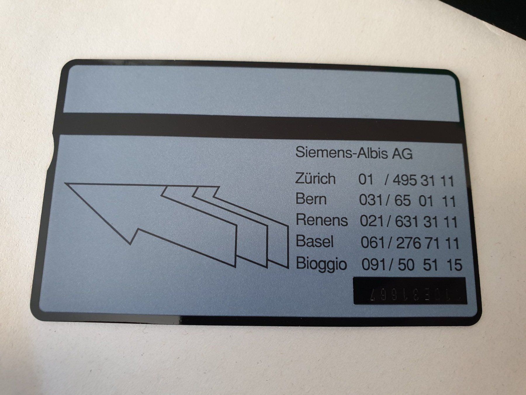 Telefon- & Taxkarten: Siemens 110E ungebr – Gebraucht aus Rain von chesz 1