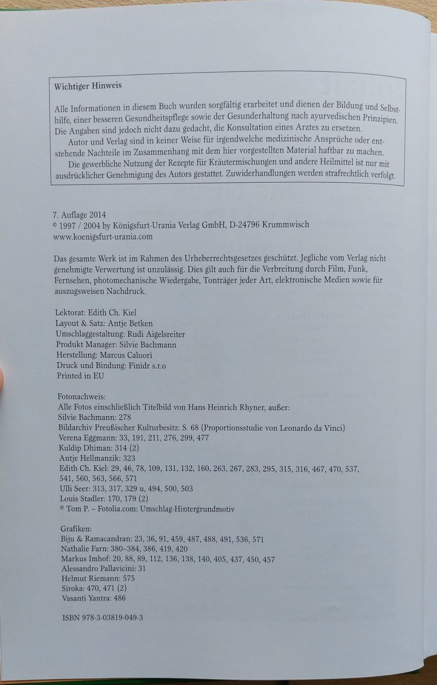 Libri: Das neue Ayurveda Praxis Handbuch – Usato da Obfelden venduto da ele_2r5s 8
