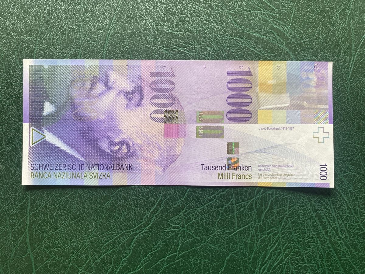 Banknoten: 1000er Note - Schweizer Banknote - 1999 – Neu (gemäss Beschreibung) aus Thörishaus von luc_nsv9
