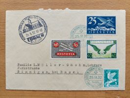 Brief Gordon Bennett Wettfliegen 25.IX.32