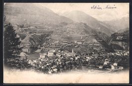 AK Schiers, Teilansicht mit Bergen, 1906