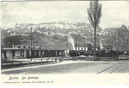 Buchs SG Bahnhof Dampfzug