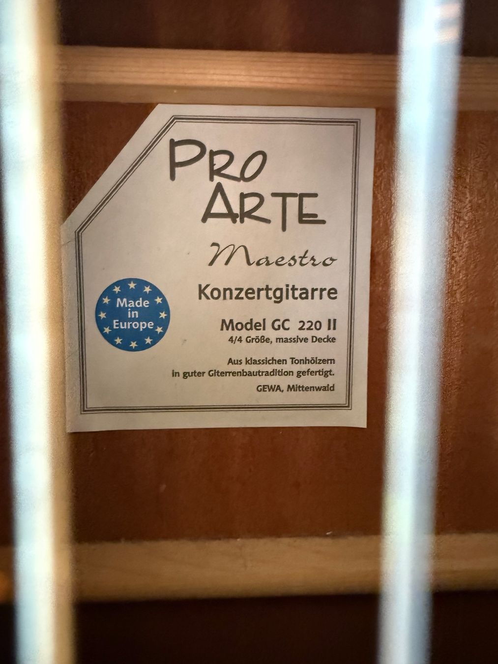 Strumenti musicali: Konzertgitarre Pro Arte Maestro – Usato da Erlach venduto da mum_6fqp 1