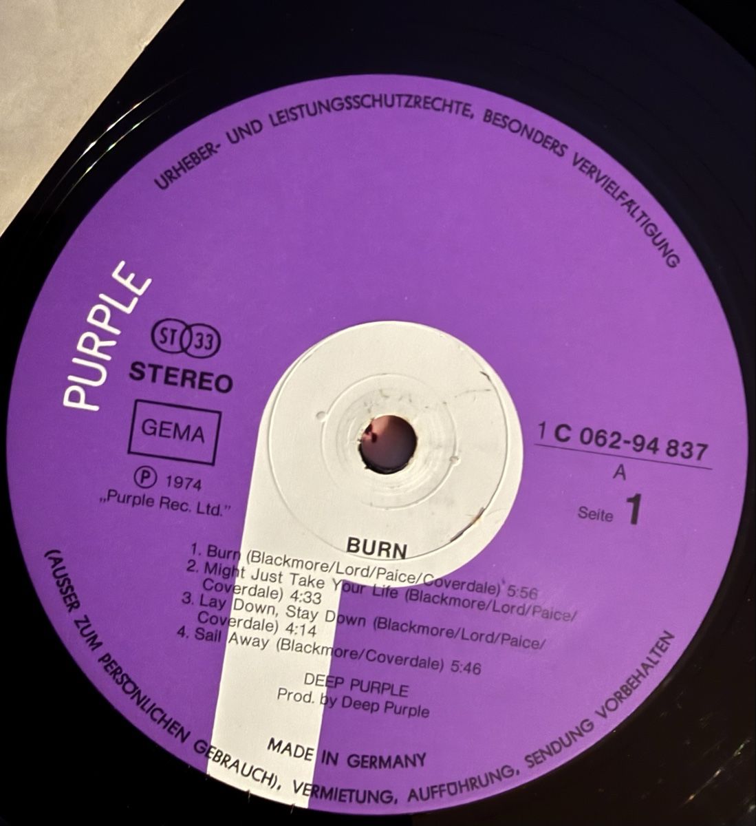 Dischi in vinile: Deep Purple - Burn   Vinyl Schallplatte – Usato da Goldach venduto da Messerguru 4