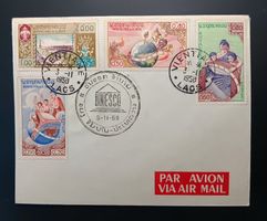 LAOS Ersttagsbrief UNESCO Sonderstempel 1958