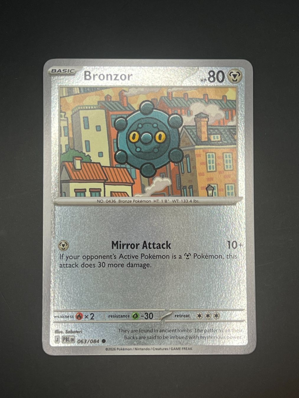 Pokémon Carte collezionabili: Pokemon Bronzor Reverse 063/084 PBL EN – Usato da Winterthur venduto da WintiCollect