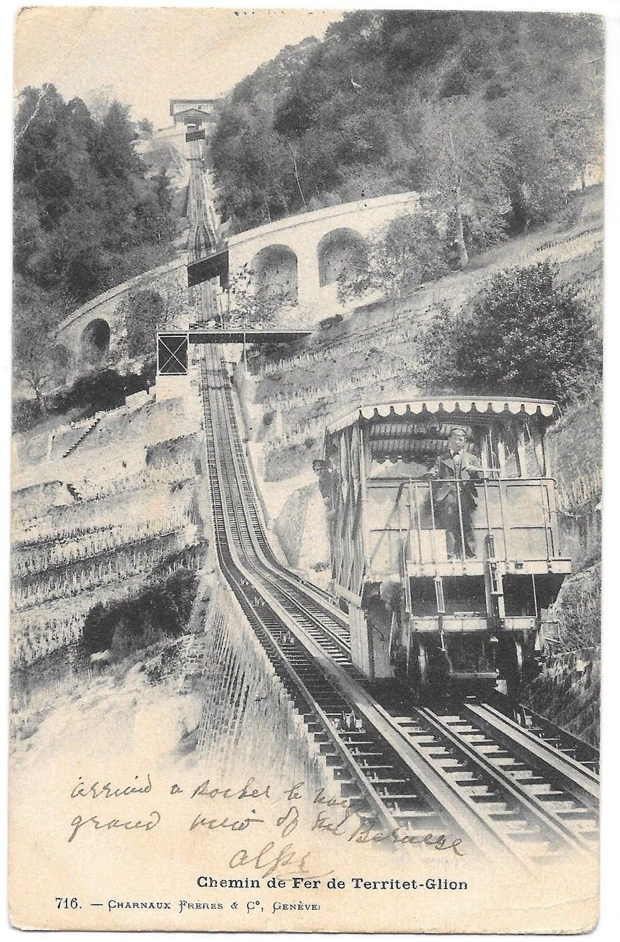 Cartoline postali: Chemin de Fer de Territet - Glion – Usato da Olten venduto da clotaldi