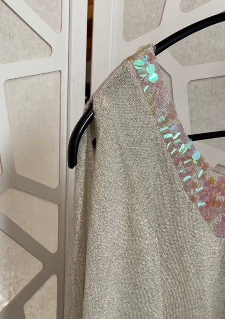 Topshop Tops: Joli haut 'Topshop' argenté, S – Gebraucht aus Grund b. Gstaad von PlageNeige 2