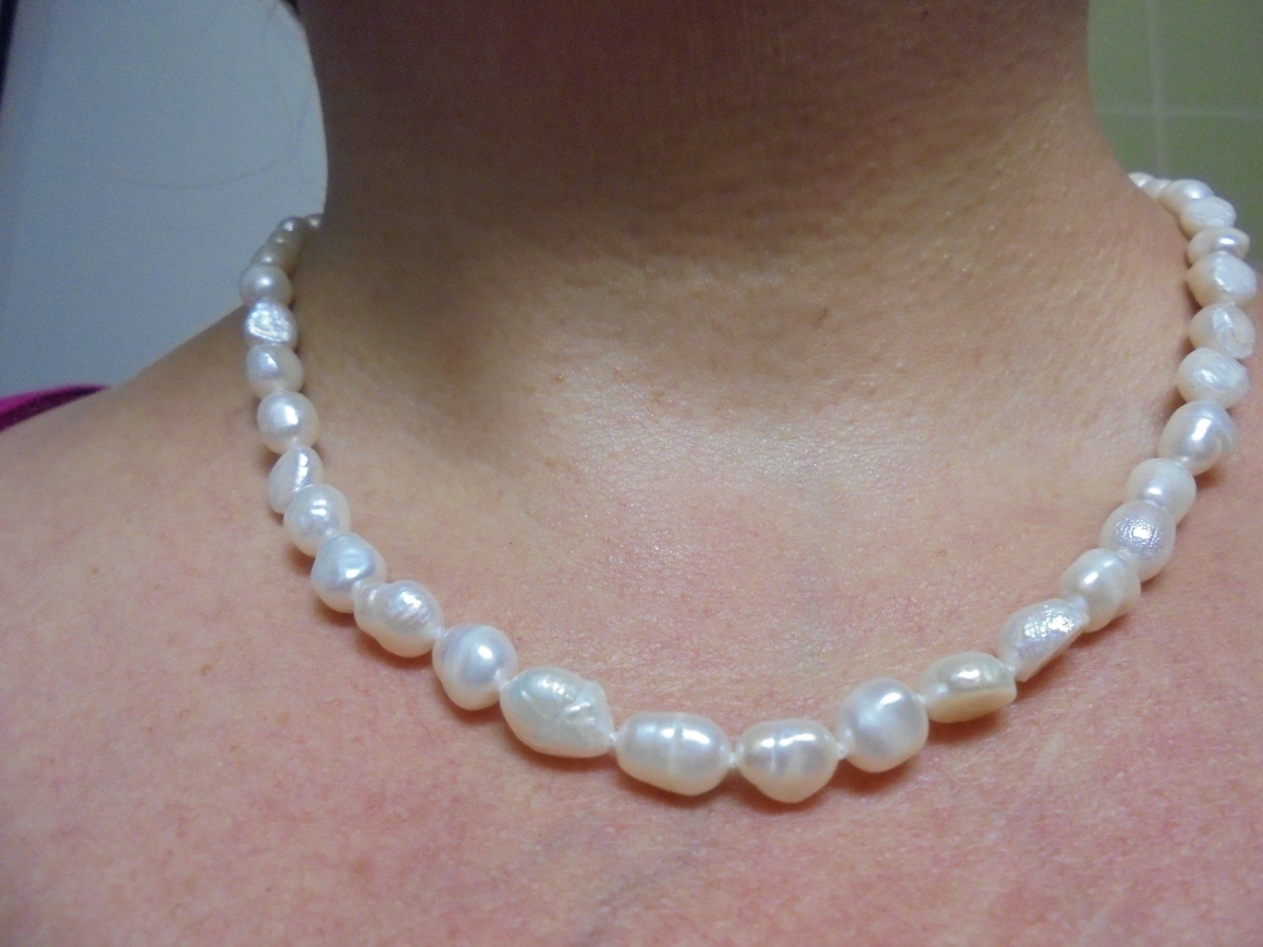 Perle (finte): Echtschmuck: Kette Süsswasserzuchtperlen, Länge 45cm – Nuovo (secondo la descrizione) da Zuchwil venduto da maumauchi 1