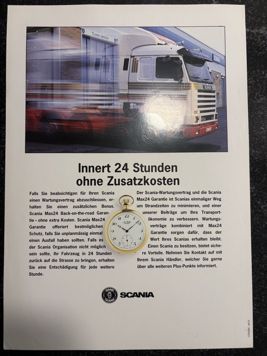 Documenti: Scania 143 Wartungsvertag - Informationsblatt – Usato da 3203 Mühleberg venduto da bea_myw6