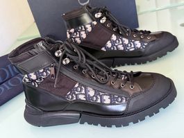 DIOR Homme Combat Oblique - Trim Leder Boots Sneakers 42 NEU