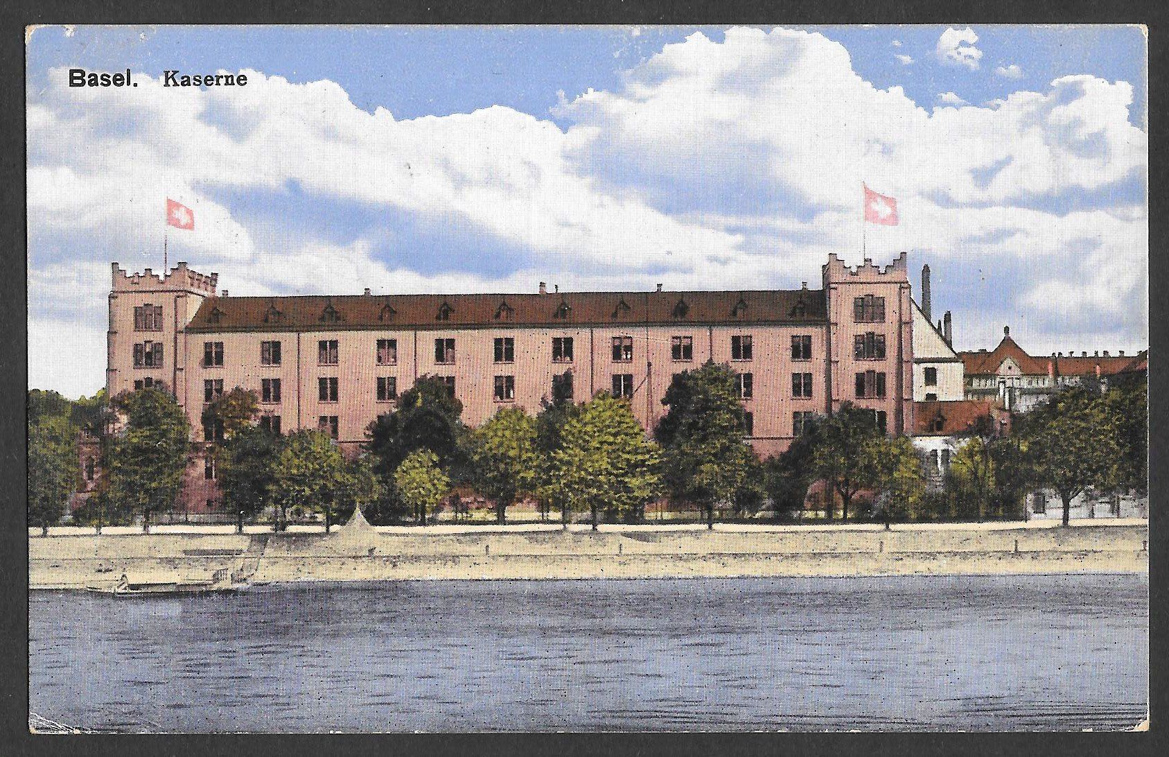 Ansichtskarten: Basel Kaserne mit Militärpost-Stempel – Gebraucht aus Olten von clotaldi