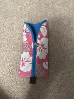 Deuter Stifteetui pink Blumenmuster Reissverschluss