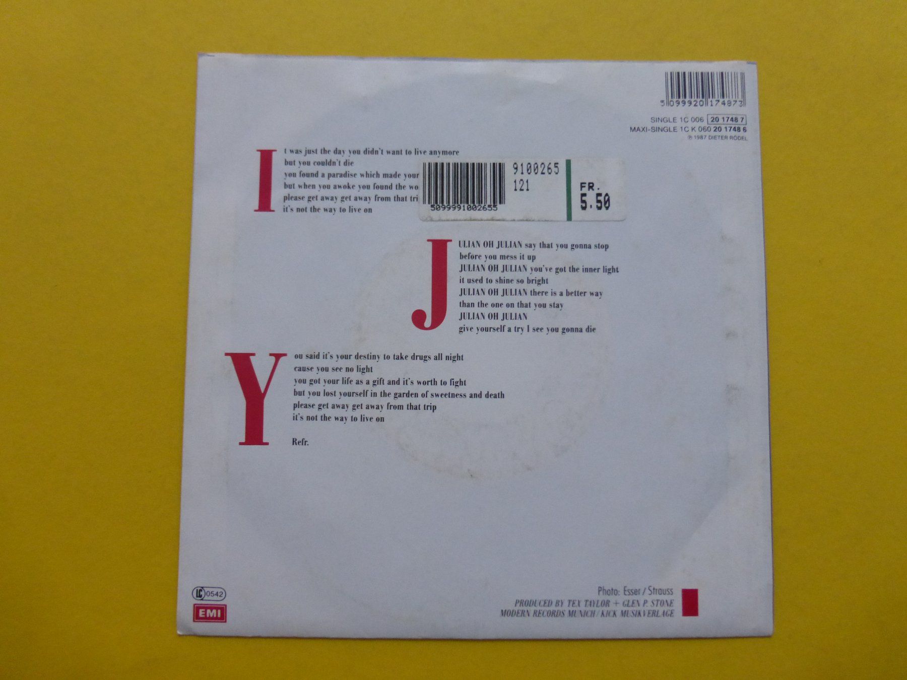 Dischi in vinile: Mandy Winter – Julian – Usato da Zürich venduto da Swiss57 1