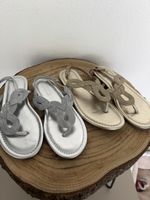 Lascana Zehentrenner Sandalen Silber & Gold Gr. 38 – 2 Paar