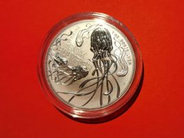 BOX JELLYFISH 1 OZ UNZE SILBER 2023 DANGEROUS ANIMALS AUSTRA