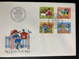 CH 1984 FDC Satz PJ Kinderbücher Ersttagsstempel Bern