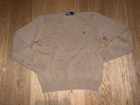 Vintage Lammwolle Pullover Polo Ralph Lauren Grösse L braun
