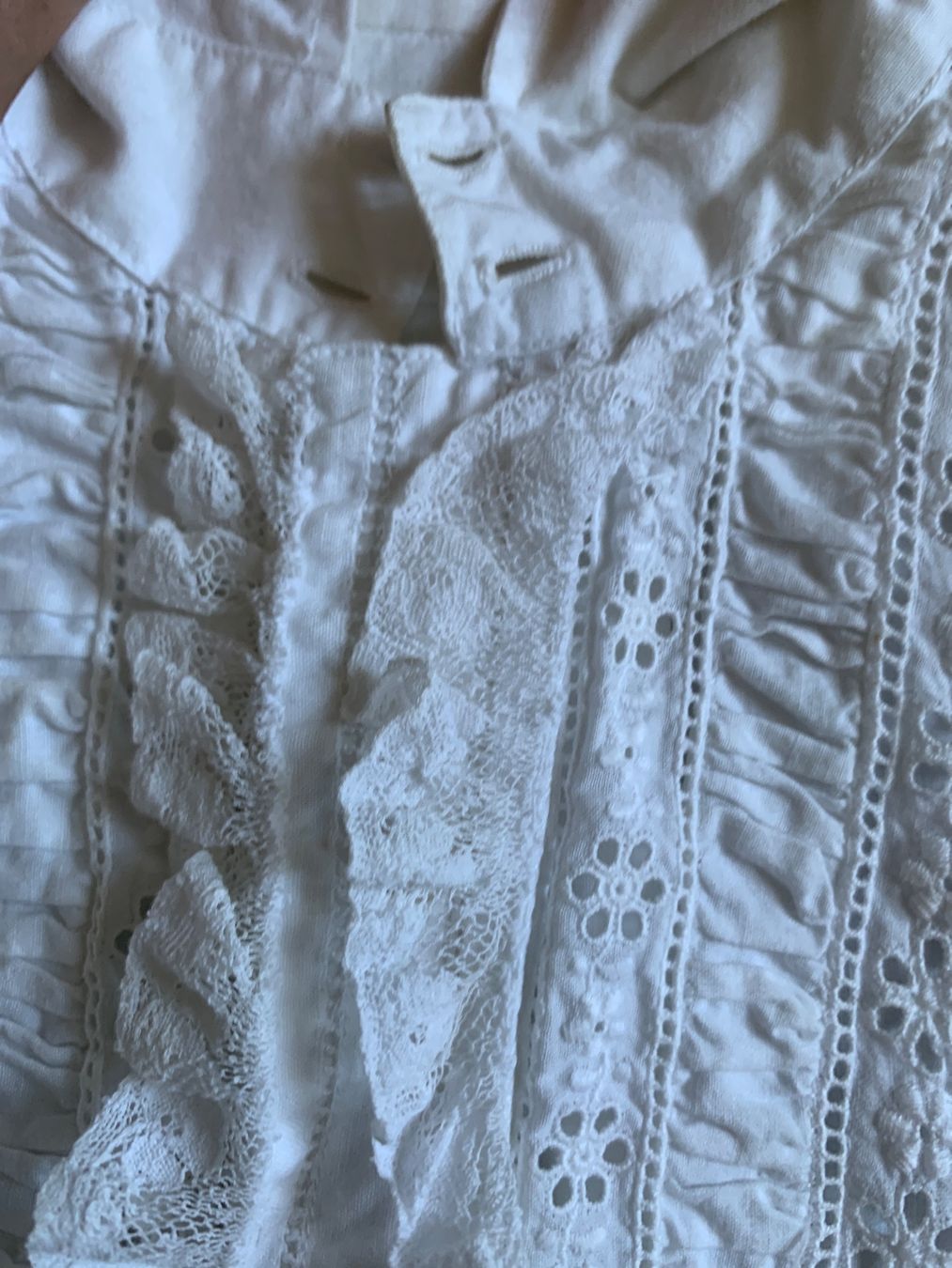 Camicette, T-shirt & Top: Antike Kinderbluse weiss mit Spitzen Mädchen – Usato da Richterswil venduto da Moii89 5