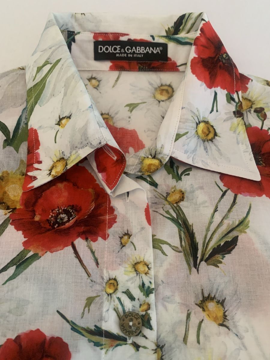 Dolce & Gabbana Blusen: Dolce & Gabbana Blumenhemd kurzarm  – Neu (gemäss Beschreibung) aus Oberengstringen von miga.ch 2
