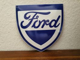 Emailschild Ford Automobil Logo Emaille Schild Reklame Retro