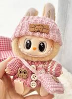 Labubu monsters ensemble 3 pièces rose sans peluche